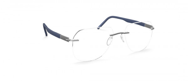 Silhouette Identity IK Eyeglasses, 7000 Rhodium / Navy Blue