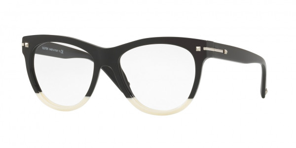 Valentino VA3011 Eyeglasses, 5009 BLACK/IVORY (BLACK)