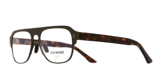 Cutler and Gross CGOP136555 Eyeglasses, (002) BROWN/TITANIUM