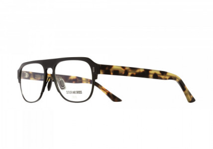 Cutler and Gross CGOP136555 Eyeglasses, (003) MATT BLACK/TITANIUM