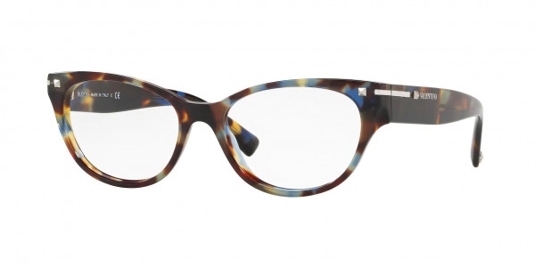 Valentino VA3020 Eyeglasses, 5068 HAVANA BLUE (BLUE)