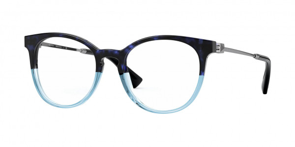 Valentino VA3046 Eyeglasses, 5146 HAVANA BLUE/TRANSPARENT BLUE (BLUE)