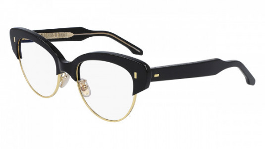 Cutler and Gross CG1351 Eyeglasses, (001) BLACK ON CRYSTAL