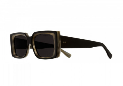 Cutler and Gross CGSN136954 Sunglasses, (004) BLACK ON HORN