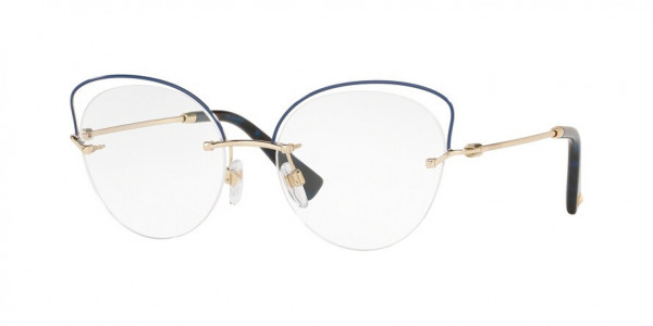 Valentino VA1015 Eyeglasses, 3034 PALE GOLD/ BLUE (BLUE)