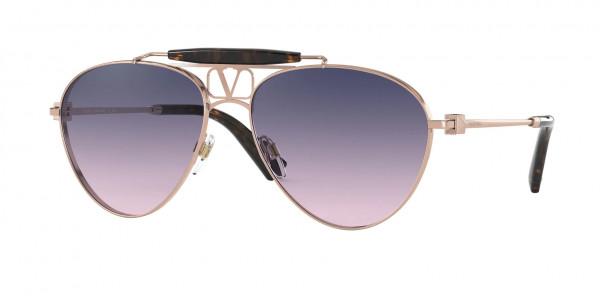 Valentino VA2039 Sunglasses, 3004I6 ROSE GOLD (BRONZE/COPPER)