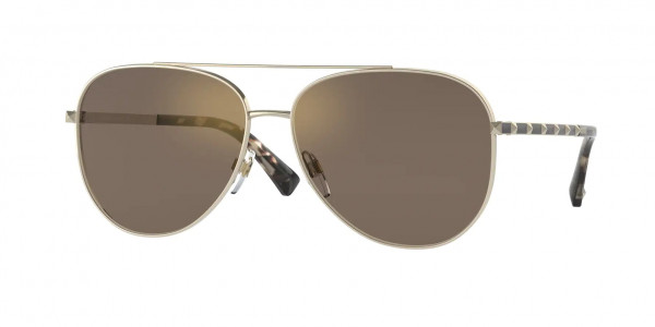 Valentino VA2047 Sunglasses, 30035A PALE GOLD (GOLD)