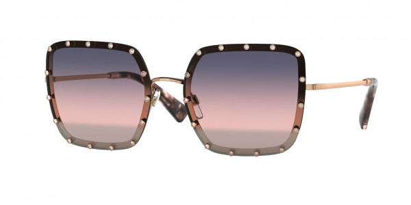 Valentino VA2052 Sunglasses, 3004E6 BLUE GRADIENT PINK (PINK)