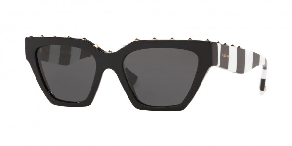 Valentino VA4046 Sunglasses, 515387 BLACK (BLACK)
