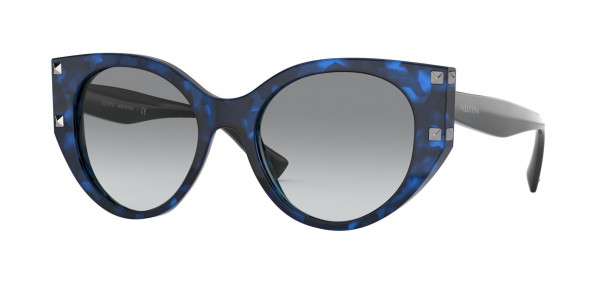 Valentino VA4068 Sunglasses, 503111 HAVANA BLUE (BLUE)