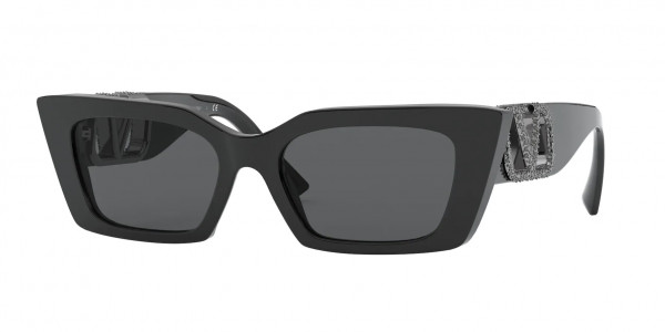 Valentino VA4074 Sunglasses, 500187 BLACK (BLACK)