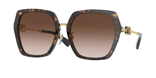 Valentino VA4081F Sunglasses, 500213 HAVANA (BROWN)