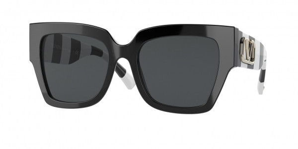 Valentino VA4082 Sunglasses, 500187 BLACK (BLACK)
