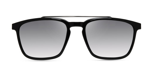 ECO by Modo CLARK Eyeglasses, BLACK - SUN CLIP