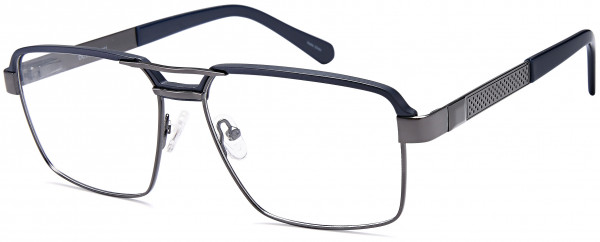 Di Caprio DC353 Eyeglasses, Gunmetal Blue