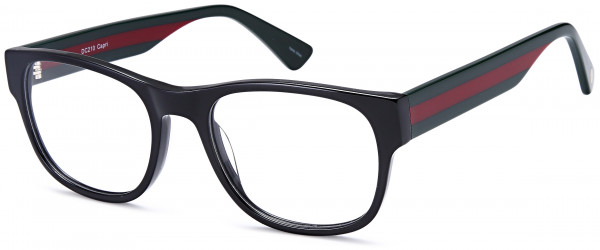 Di Caprio DC210 Eyeglasses, Black Green Red