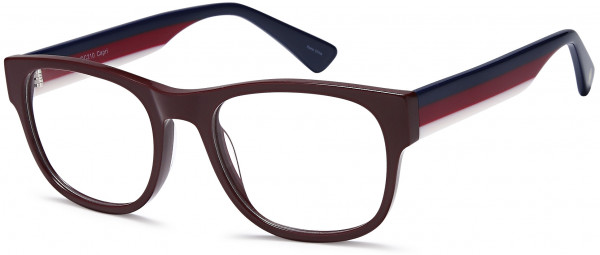 Di Caprio DC210 Eyeglasses, Burgundy Blue Red White
