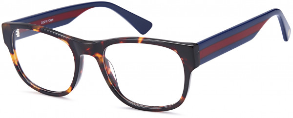 Di Caprio DC210 Eyeglasses, Tortoise Blue Red