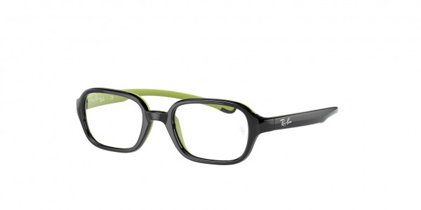 Ray-Ban Junior RY9074V Eyeglasses, 3882 BLACK ON RUBBER GREEN