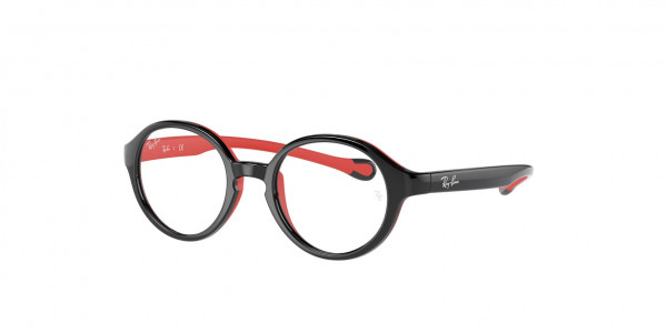 Ray-Ban Junior RY9075V Eyeglasses, 3876 BLACK ON RUBBER RED