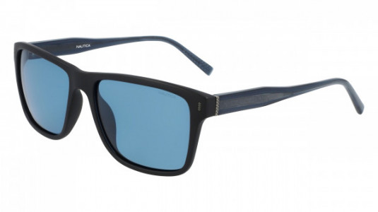 Nautica N6249S Sunglasses, (004) MATTE BLACK/BLUE