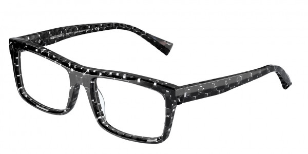 Alain Mikli A03130 BASTIE' Eyeglasses, 006 BASTIE' DAMIER CRYSTAL BLACK / (BLACK)