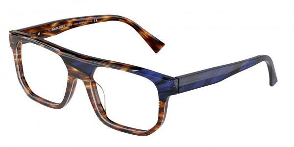 Alain Mikli A03135 KEYSER Eyeglasses, 003 STRIPED HAVANA / FLUID BLUE (MULTI)