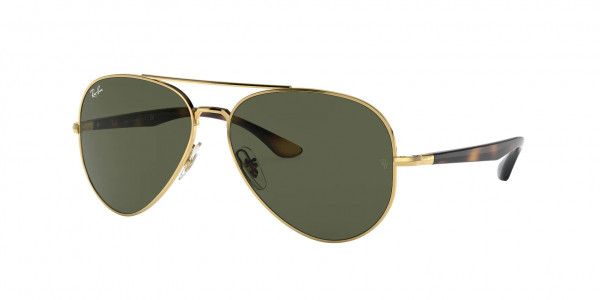 Ray-Ban RB3675 Sunglasses, 001/31 ARISTA GREEN (GOLD)