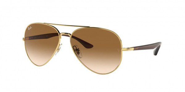 Ray-Ban RB3675 Sunglasses, 001/51 ARISTA CLEAR GRADIENT BROWN (GOLD)