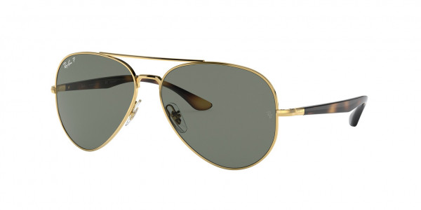Ray-Ban RB3675 Sunglasses, 001/58 ARISTA GREEN POLAR (GOLD)