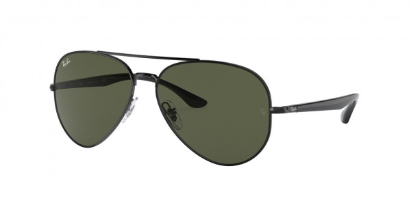Ray-Ban RB3675 Sunglasses, 002/31 BLACK GREEN (BLACK)