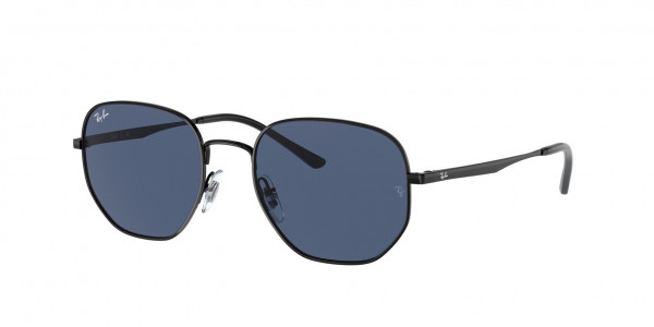 Ray-Ban RB3682 Sunglasses, 002/80 BLACK DARK BLUE (BLACK)