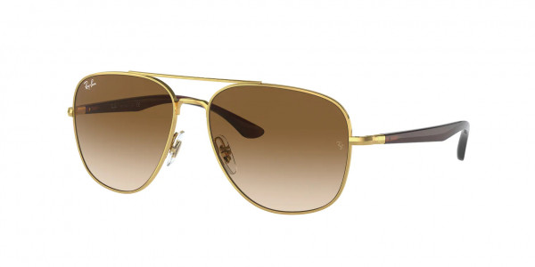 Ray-Ban RB3683 Sunglasses, 001/51 ARISTA CLEAR GRADIENT BROWN (GOLD)