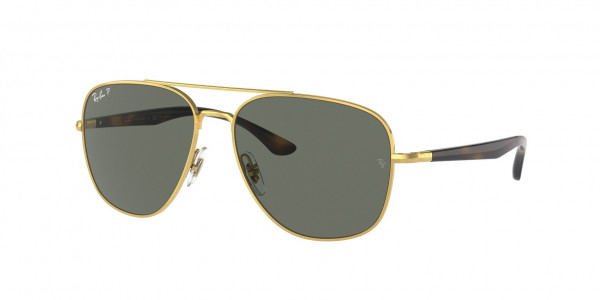 Ray-Ban RB3683 Sunglasses, 001/58 ARISTA POLAR GREEN (GOLD)
