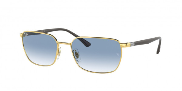 Ray-Ban RB3684 Sunglasses, 001/3F ARISTA CLEAR GRADIENT BLUE (GOLD)