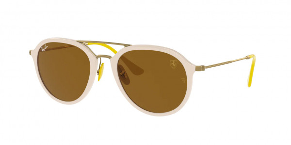 Ray-Ban RB4369M Sunglasses, F67033 WHITE SAND BROWN (WHITE)