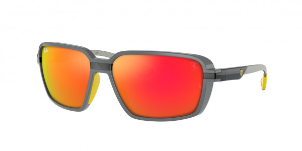 Ray-Ban RB8360M Sunglasses, F6726Q GREY BROWN MIRROR ORANGE (GREY)