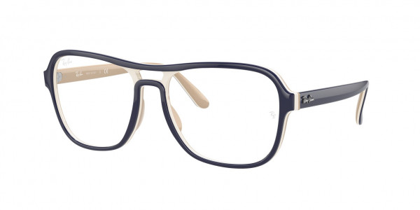 Ray-Ban Optical RX4356V STATESIDE Eyeglasses, 8137 STATESIDE BLUE CREAMY LIGHT BR (BLUE)
