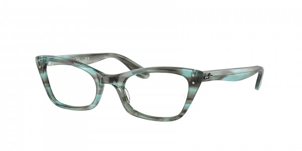Ray-Ban Optical RX5499 LADY BURBANK Eyeglasses, 8362 LADY BURBANK STRIPED GREEN (GREEN)