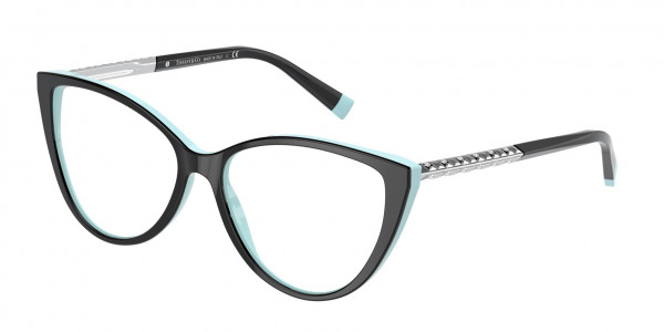 Tiffany & Co. TF2214BF Eyeglasses, 8055 BLACK ON TIFFANY BLUE (BLACK)