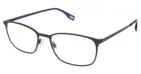 Evatik E-9225 Eyeglasses, M201-NAVY RED
