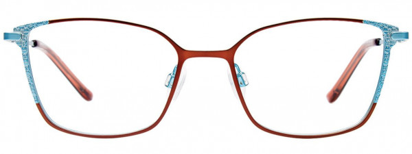 EasyClip EC604 Eyeglasses, 010 - Light Brown & Light Teal