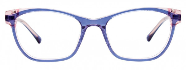 EasyClip EC582 Eyeglasses, 050 - Blue & Crystal Pink