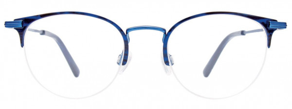 EasyClip EC587 Eyeglasses, 050 - Blue & Black Stripes/ Blue
