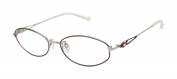 Tura R590 Eyeglasses, Eggplant/Silver (EGG)
