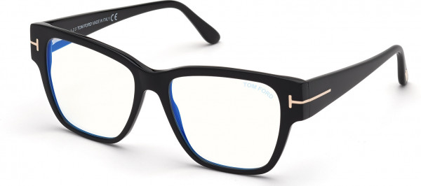 Tom Ford FT5745-B Eyeglasses, 001 - Shiny Black / Shiny Black