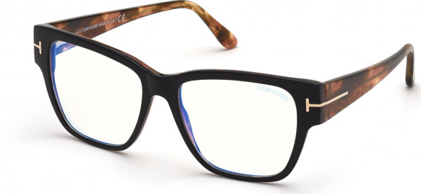 Tom Ford FT5745-B Eyeglasses, 005 - Black/Havana / Coloured Havana