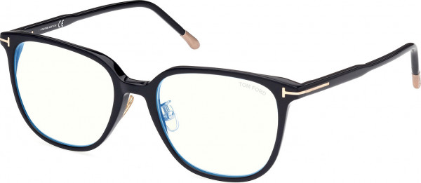 Tom Ford FT5778-D-B Eyeglasses, 001 - Shiny Black / Shiny Black