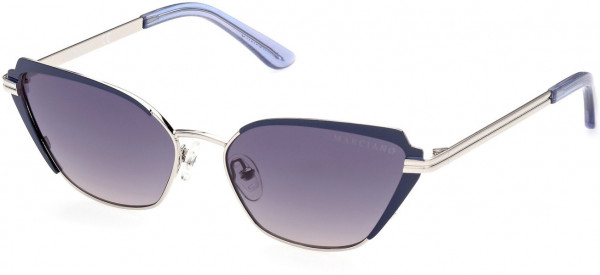 GUESS by Marciano GM0818 Sunglasses, 10W - Shiny Light Nickeltin / Gradient Blue