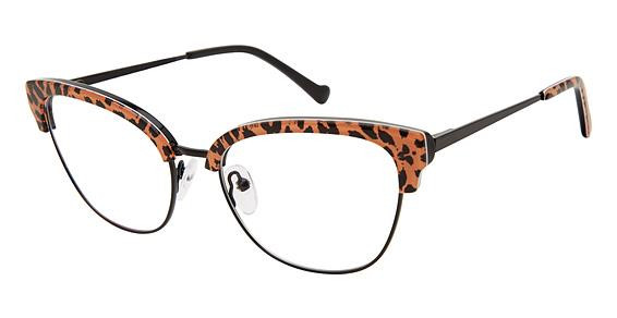 Betsey Johnson CATCALL Eyeglasses, Leopard